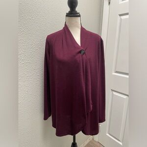 Apt. 9 Light Sweater/Duster - Size L - Raisin (Maroon/Burgundy) - EUC